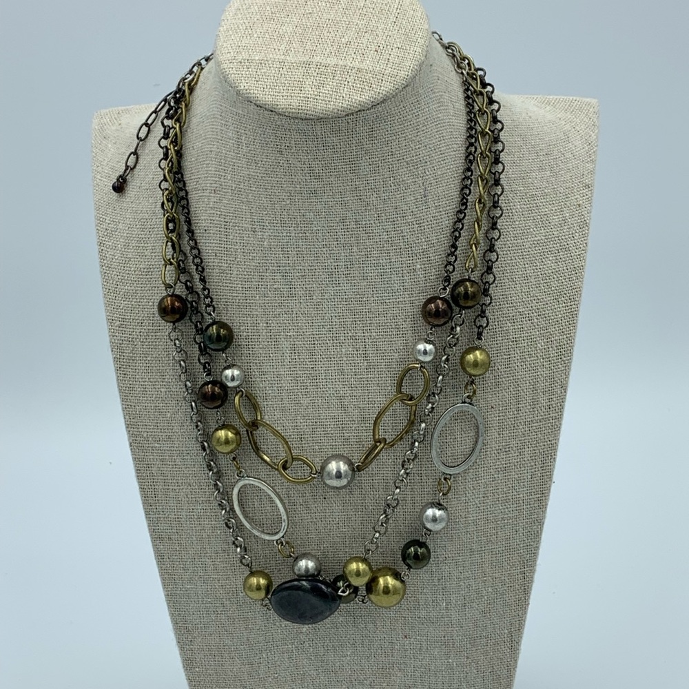Chunky Vintage Metallic Necklace